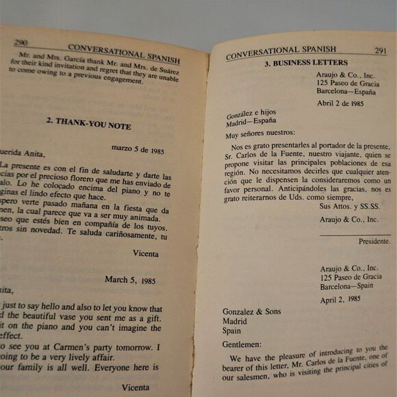Conversational Spanish  A Complete Course in Everyday Spanish 1985 Paperback - Picture 11 of 11